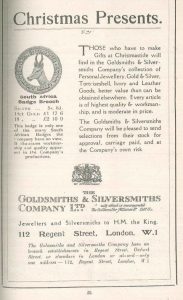 Springbok Blue Magazine Christmas 1917