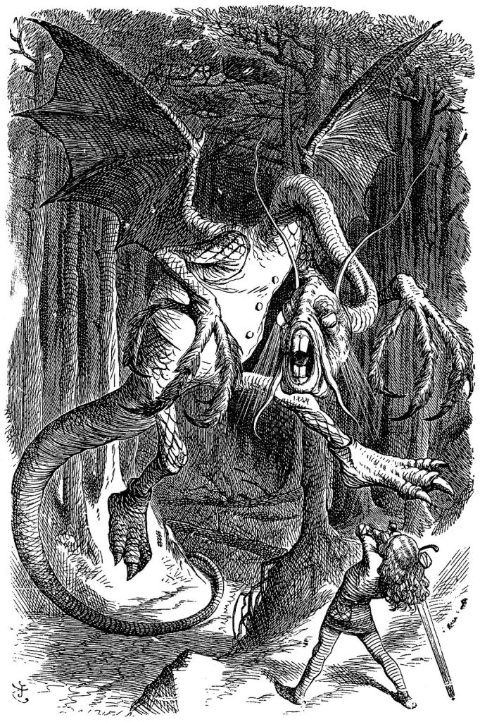 The Jabberwocky as depicted by John Tenniel