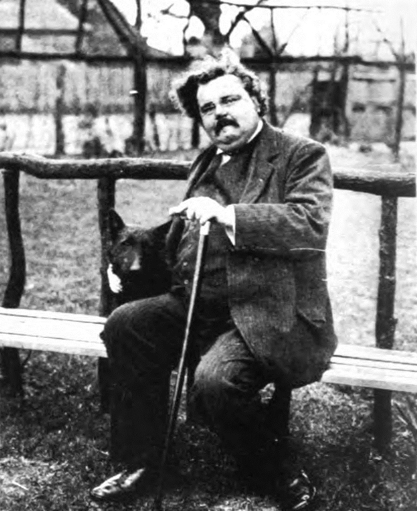 Chesterton with a dog