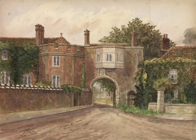 Painting of what remains of Richmond Palace