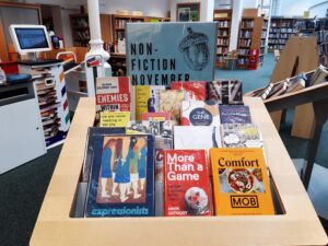 Non-fiction book display, Richmond Library