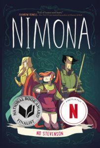 The cover of Nimona by N. D. Stevenson 