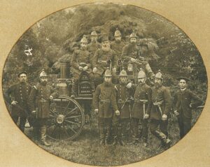 Photograph of Teddington Fire Brigade, c1880s (reference number: LCF/18444)